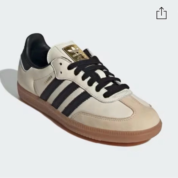 Adidas Cream and Black Retro Sneakers - Picture 3 of 4